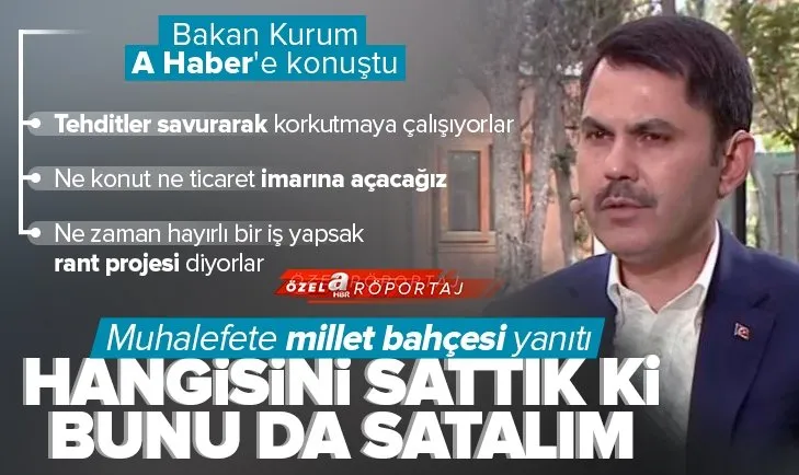 Son dakika: Atatürk Havalimanı’na Millet Bahçesi | Çevre ve Şehircilik ve İklim Değişikliği Bakanı Murat Kurum A Haber’de