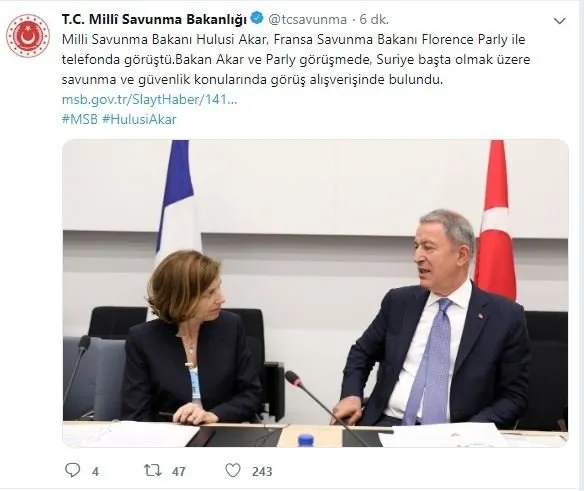 Bakan Akar, Fransa Savunma Bakanı Parly ile görüştü - 1