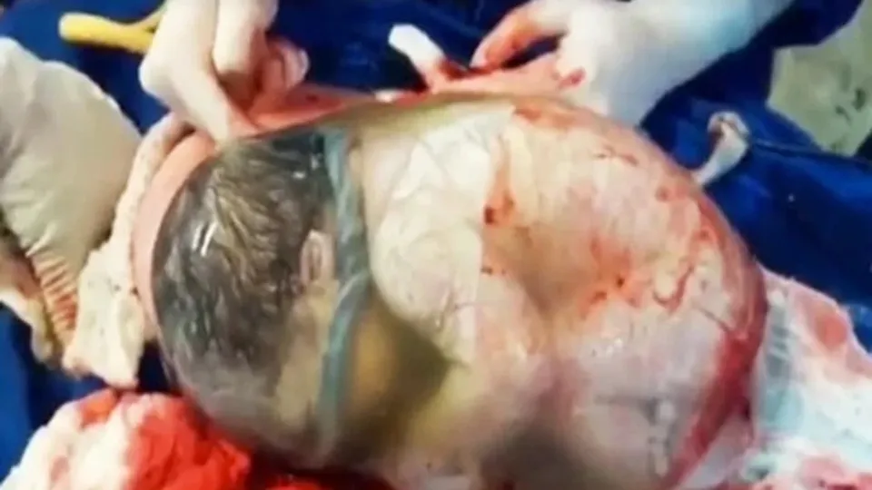 Bebek bu halde doğdu! Görenlerin ağzı açık kaldı...