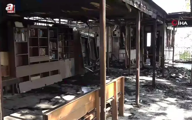 Tarihi çay bahçesi küle döndü! Yer: Bursa