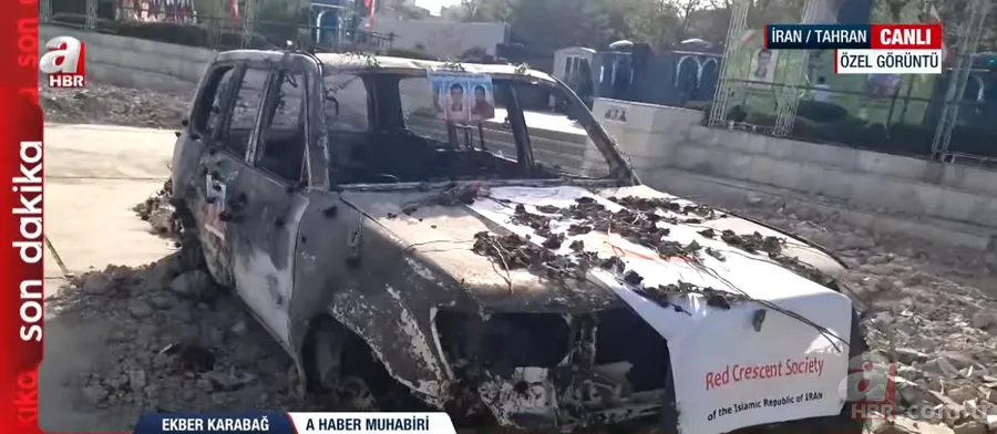 Dünyanın merak ettiği Tahran sokaklarından tek canlı yayın A Haber’de! İşte İsrail'in vurduğu ambulans 17