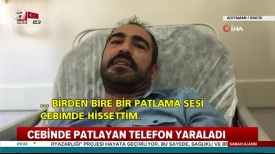 Cebinde patlayan telefon yaraladı