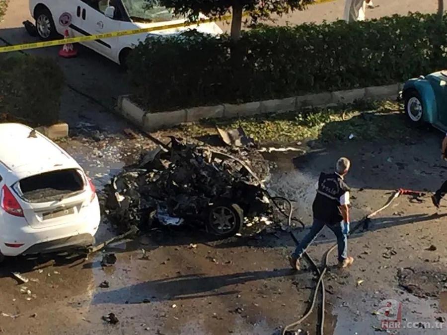 ATSO binası otoparkındaki patlamadan fotoğraflar 19