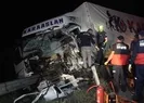 Kamyon karşı şeride geçip TIR’a çarptı: 1 ölü 2 yaralı