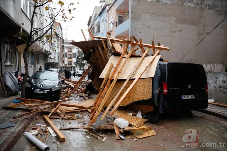 İstanbul’da lodos kabusu: Dehşeti yaşadılar! Can pazarı kamerada