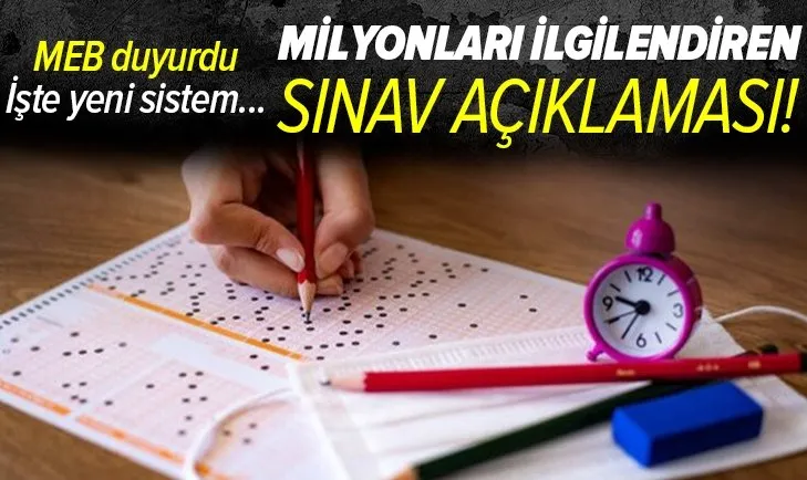 Lise sınavları iptal olacak mı? Milli Eğitim Bakanlığından son dakika açıklaması