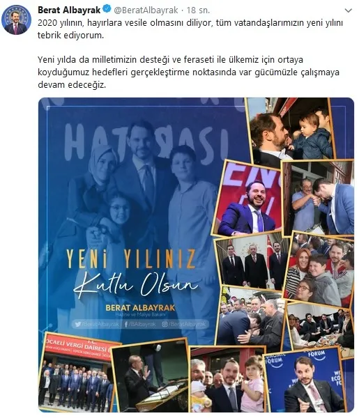 Bakan Berat Albayrak: Yeni yılda var gücümüzle çalışacağız