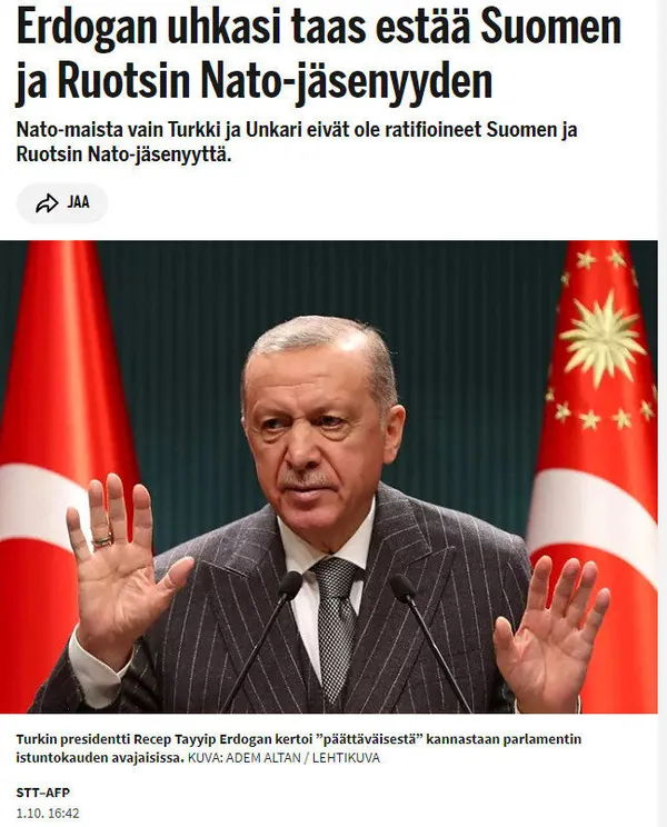 Başkan Erdoğan'ın NATO uyarısı İsveç ve Finlandiya basınında gündem oldu - 2