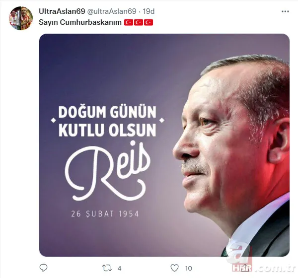 Başkan Erdoğan'ın 68'inci doğum günü | Sosyal medyadan binlerce kişi kutladı: İyi ki doğdun Reis 14