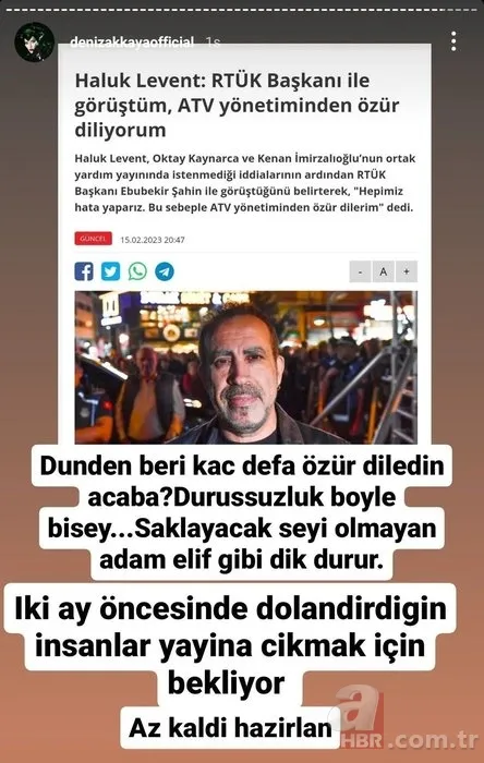 Deniz Akkaya'dan Haluk Levent'e zehir zemberek sözler: İki ay öncesinde dolandırdığın insanlar 7
