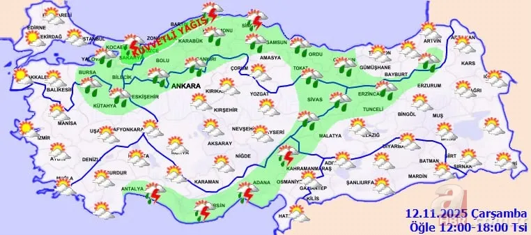 Yeni dalga “Kış Başladı” dedirtecek! Meteoroloji’den sarı alarm: Yağmur ve kar geliyor! İstanbul, Balıkesir, Zonguldak... 11