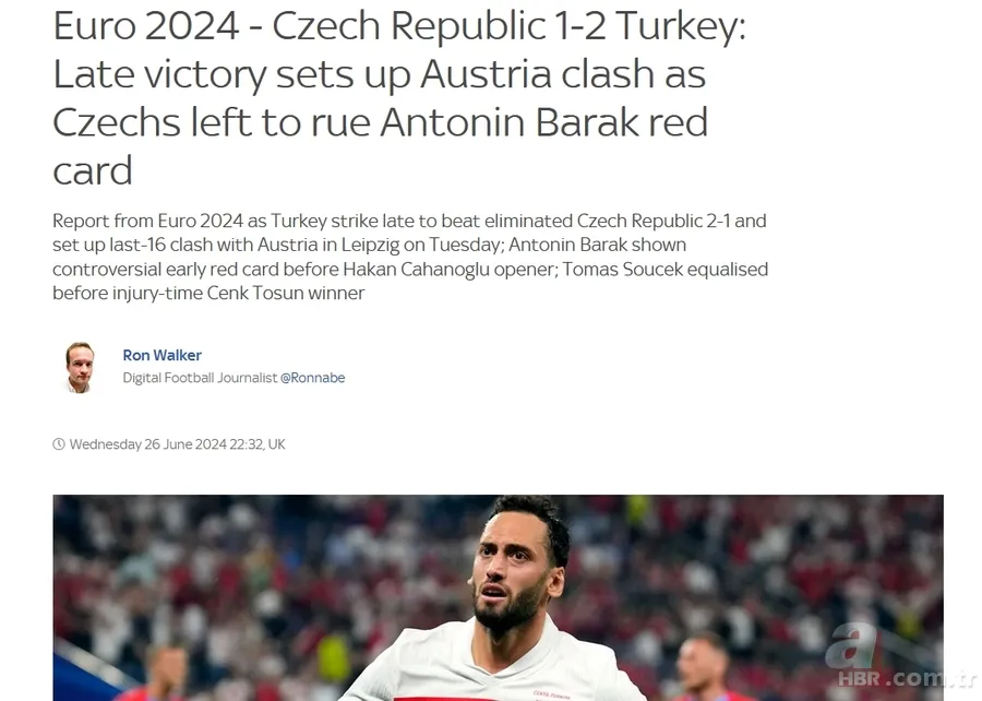 Türkiye Çekya'yı devirdi Avrupa'nın manşetlerini süsledi: Muhteşem Türkler... 13