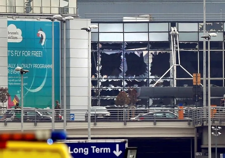 Brüksel Havalimanı’ndaki patlamadan kareler