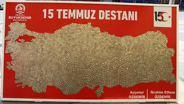 15 Temmuz hatıra paralarıyla Türkiye haritası yaptılar - 2