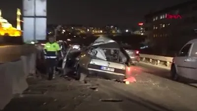 Bariyer otomobile ok gibi saplandı