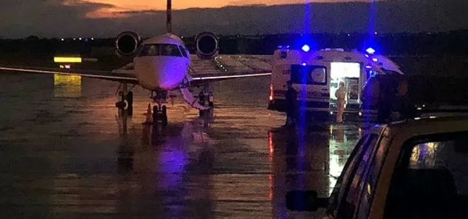Koronavirüse yakalanan Türk vatandaşı ve ailesi ambulans uçakla Mısır’dan Türkiye’ye getirildi