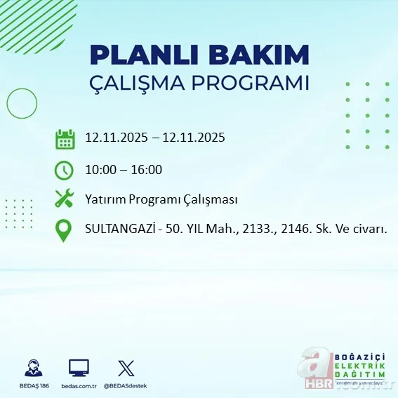 BEDAŞ’tan uyarı! 21 ilçede elektrik kesintisi: Hangi ilçelerde kesinti olacak, elektrikler ne zaman gelecek? 19