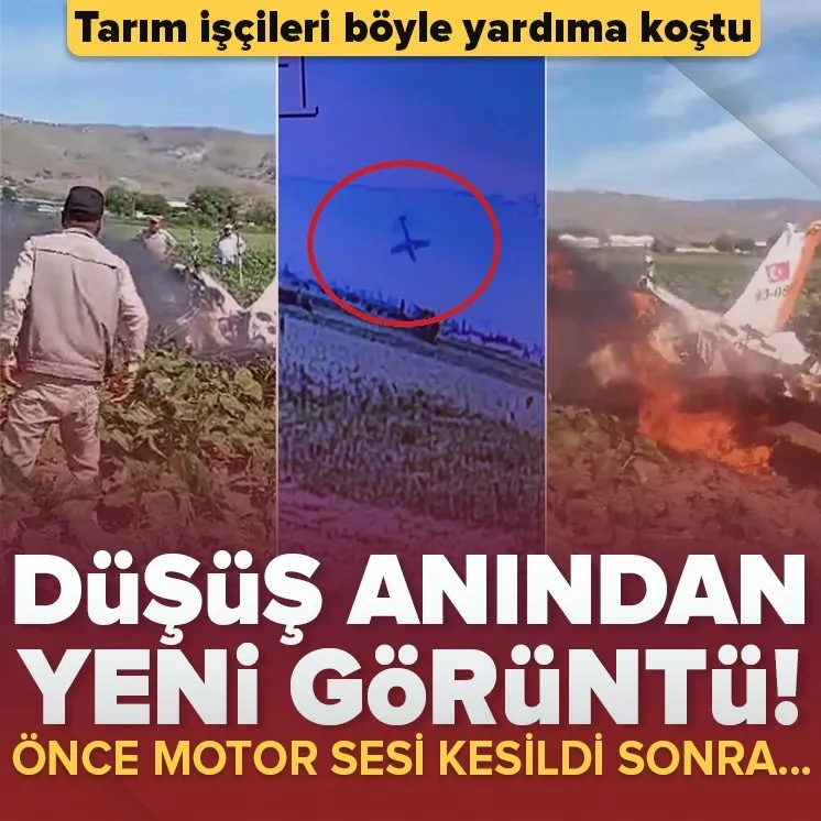 Kayseri’deki eğitim uçağı böyle düştü!