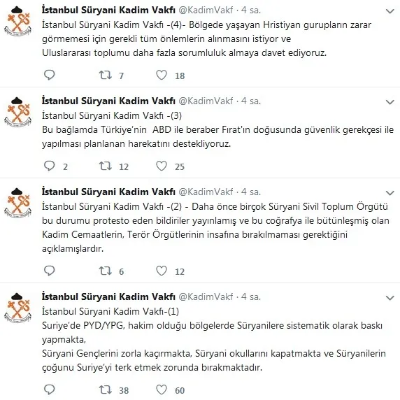 Süryanilerden Türkiye'ye "Güvenli Bölge" desteği - 1