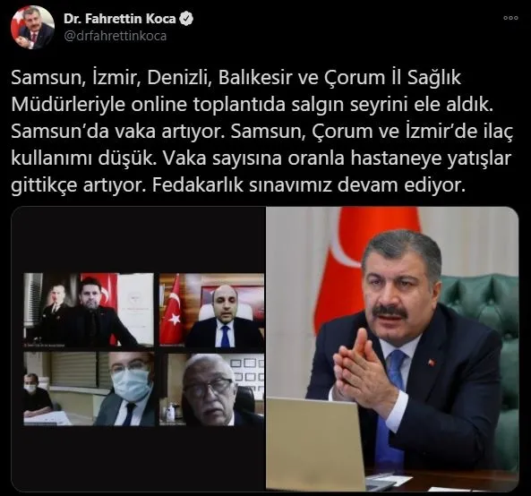 Sağlık Bakanı Koca'dan 5 il hakkında açıklama - 1