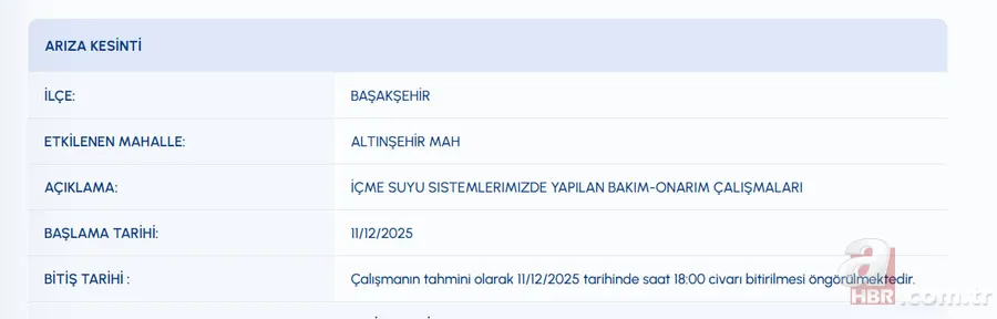 İSKİ su kesintisi 11 Aralık 2025 | İstanbul’da sular ne zaman gelecek? 3