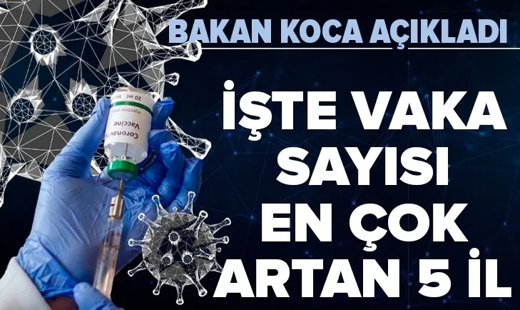 Son dakika: Bakan Koca geçen haftaya göre vaka sayısı en çok artan 5 ili açıkladı