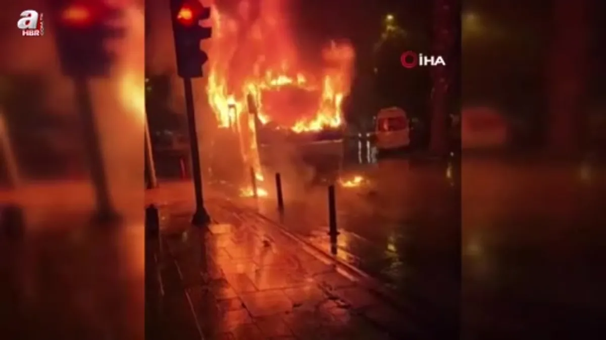 Servis şoförünün dikkati faciayı önledi