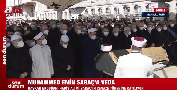 Son dakika: Hadis Alimi Muhammed Emin Saraç için cenaze töreni! Başkan Erdoğan da törene katıldı - 1