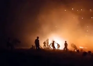 Siirt'te fıstık bahçesinde korkutan yangın! Hızla büyüyen alevler ormana sıçradı