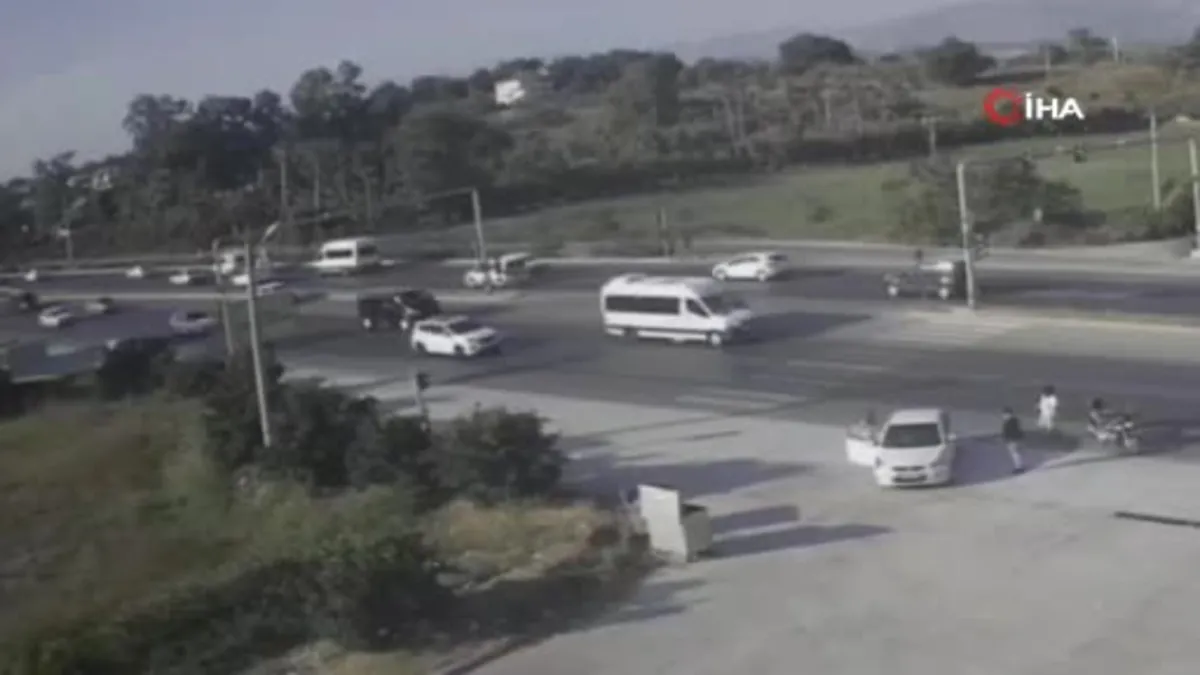 Facianın eşiğinden dönülen o anlar güvenlik kamerasında