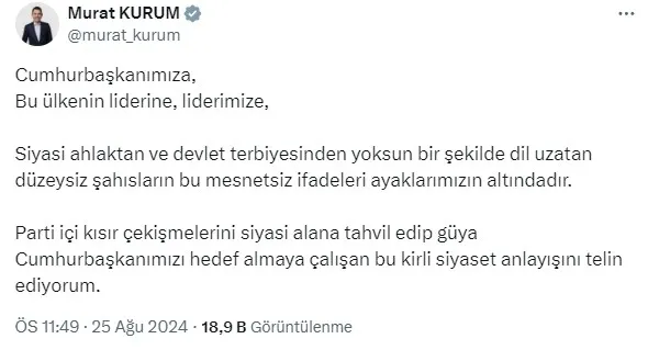 chpli-tuncay-ozkan-sov-pesinde-baskan-erdogani-hedef-alan-paylasima-tepki-yagdi-siyasi-ahlaktan-yoksun-sorustu-1724620811636.jpg CHP'li Tuncay Özkan'ın Başkan Erdoğan'ı hedef alan paylaşıma tepki yağdı! Erdoğan'ın avukatı duyurdu: 250 bin TL'lik tazminat davası - 6