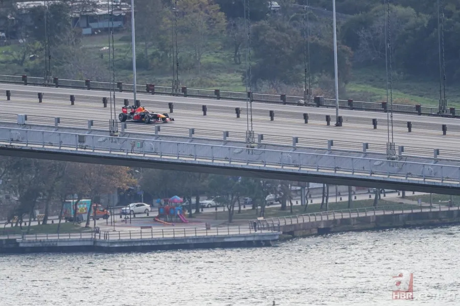 15 Temmuz Şehitler Köprüsü'nde Formula 1 tanıtım çekimleri havadan görüntülendi 1