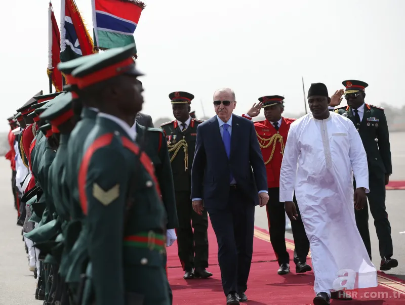 Başkan Erdoğan Gambiya’da resmi törenle karşılandı 17