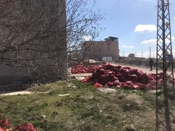 Stokçuların 'soğan' oyunu! Yol kenarına atılmış binlerce çuval bulundu - 2