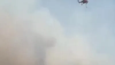 A Haber ekipleri yangın gölgesinde