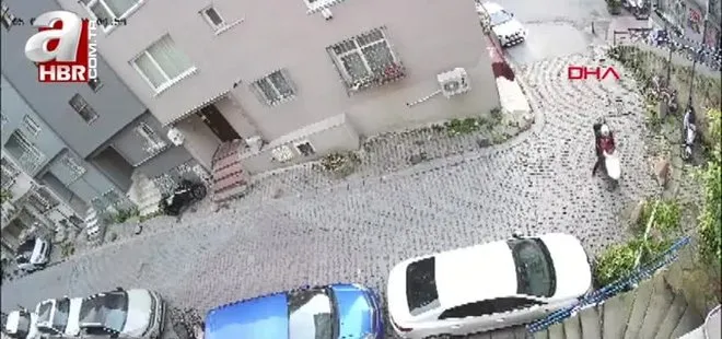 İstanbul Beyoğlu’nda park halindeki motosiklet böyle çalındı