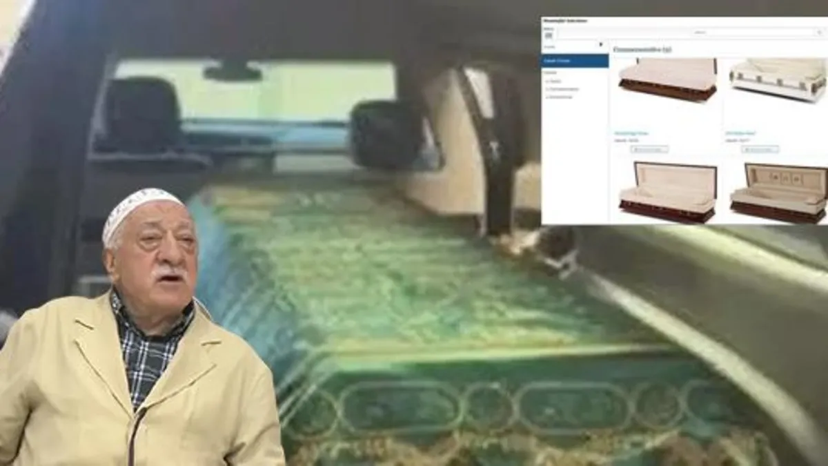 FETÖ teröristbaşı Fetullah Gülen'e protestan cenaze! Hristiyanlar gibi "lüks" tabutuyla gömüldü