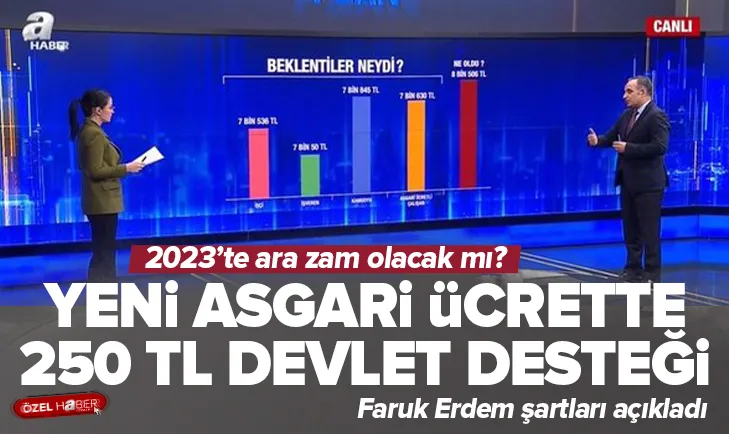 Asgari ücrette 250 lira devlet desteği!