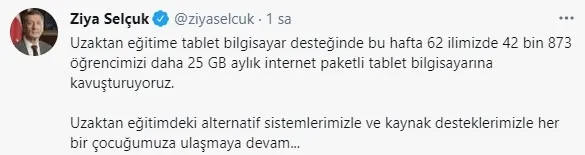 Milli Eğitim Bakanı Ziya Selçuk duyurdu: Tablet bilgisayar dağıtımında 12'nci faz başladı - 2