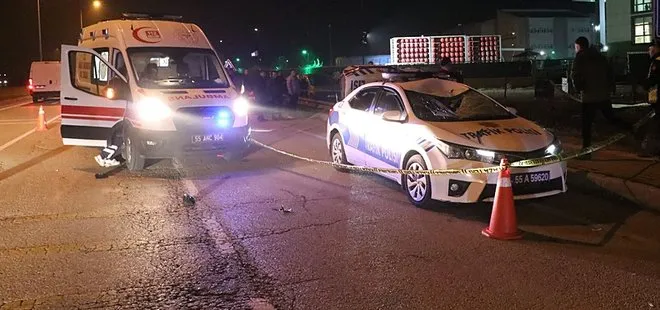 Kaza değil cinayet! Samsun’da trafik canavarı polise çarptı! 1 şehit...
