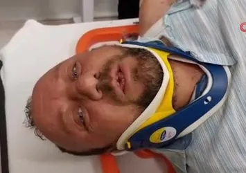 Boynunu arı sokan sürücünün tırı devrildi
