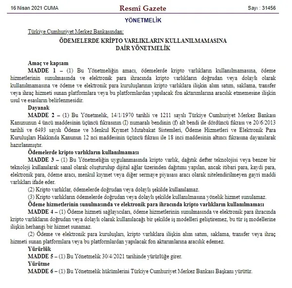 Resmi Gazete’de yayımlandı! İşte kripto paralara dair yönetmelik | Son dakika ekonomi haberleri