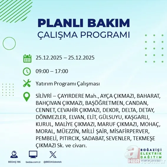 İstanbul’da yaşayanlar dikkat! 21 ilçede elektrik kesintisi: BEDAŞ-AYEDAŞ güncel liste 19