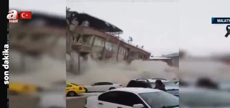 İşte 7,6 şiddetindeki depremin yeni görüntüsü! Bina tuzla buz oluyor