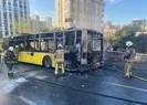 İETT otobüsü alevlere teslim oldu! Küle döndü