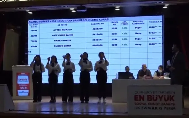 Adana’da TOKİ kura çekimi!