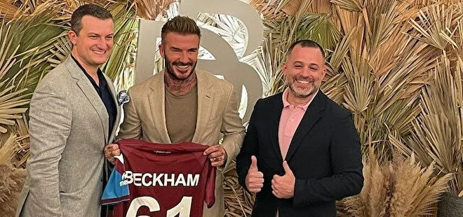 David Beckham Katar’da Trabzonspor formasıyla poz verdi! Sürpriz hediye sonrası Beckham ne söyledi?