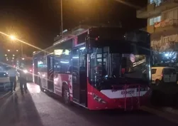 İzmir'de belediye otobüsünde yangın paniği!
