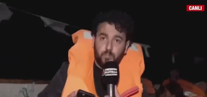 Gemide bulunan Türk aktivist canlı yayında yaşananları aktardı. (A Haber arşiv)