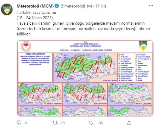 1618762534077.jpg Bu hafta hava durumu nasıl olacak? Meteoroloji açıkladı! - 1